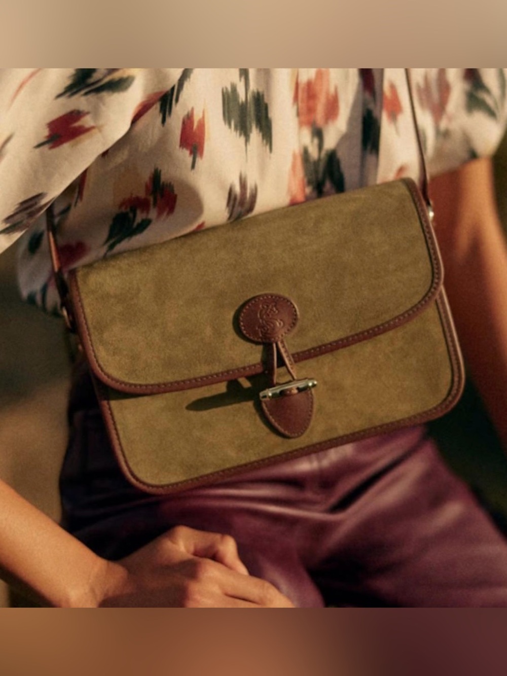 Sézane Milo Vintage Bag in Multi Taupe - Picture 6 of 7